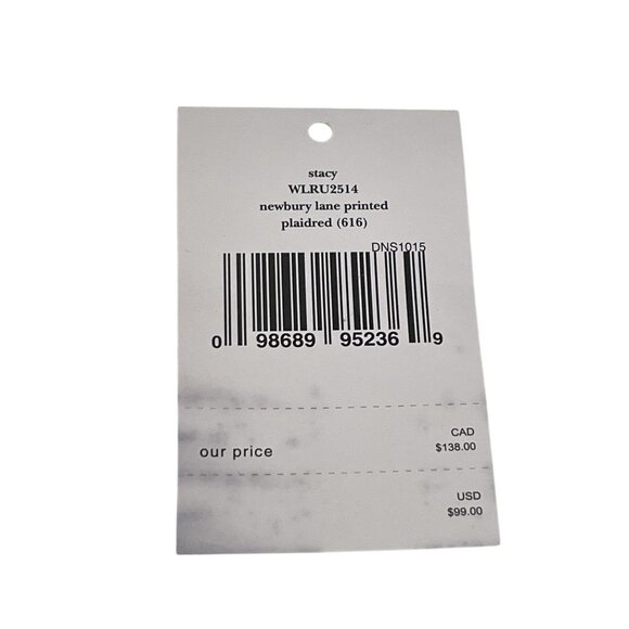 NWT Kate Spade New York Stacy Wallet Plaidred Print Red Black Leather Card Slots - Picture 4 of 5